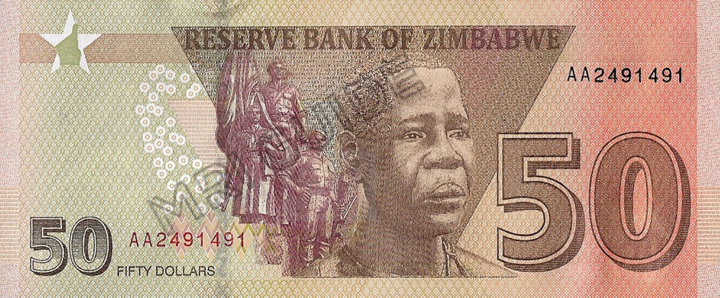 Zimbabwe New banknote of 50 dollars. MRI Guide MRI Guide The