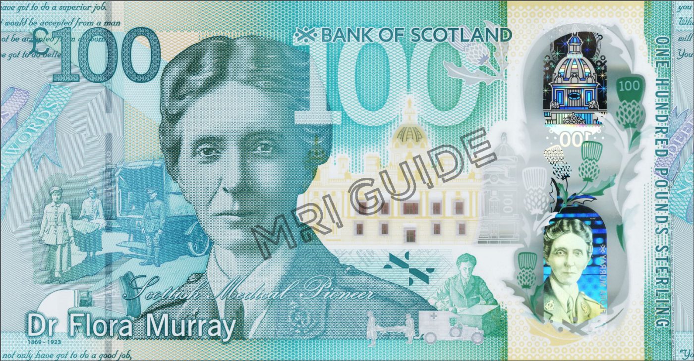 Scotland New Bank of Scotland £100 polymer banknote in May. MRI