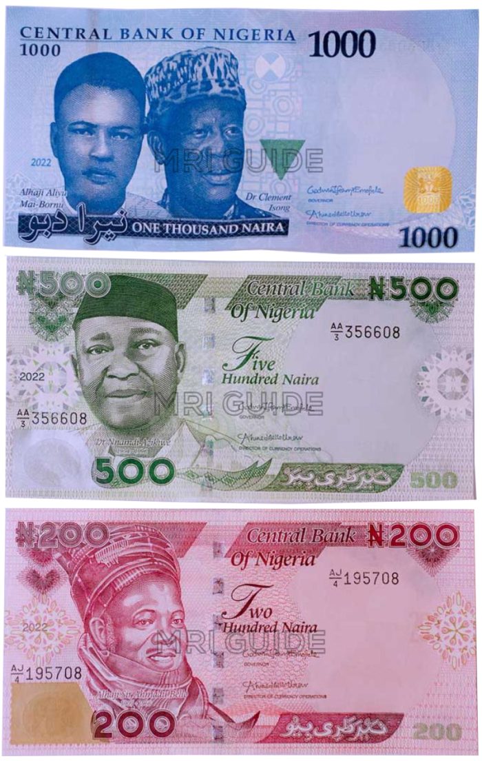 Nigeria New banknotes issued today. Previous ones will be